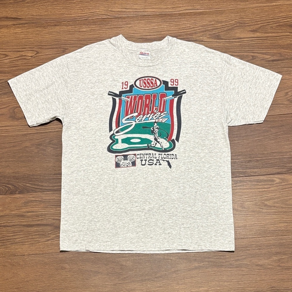 Vintage 1999 USSSA World Series T Shirt Central Florida USA Mens L Hanes